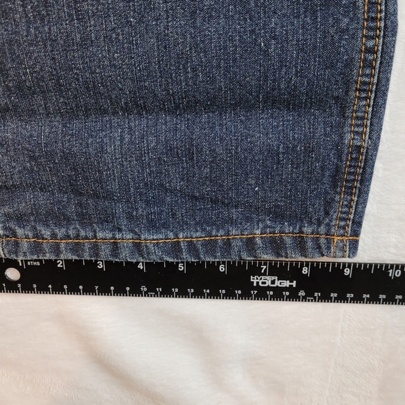 Jean Station Men's Size 36/38 Straight Leg Print/Stud Pockets Blue Detail Jeans - Picture 12 of 13